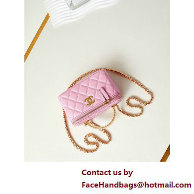 Chanel Lambskin, Resin  &  Gold-Tone Metal Clutch with Chain Bag AP3820 Dark Pink 2025